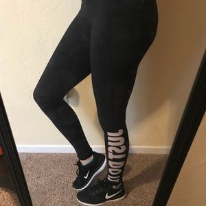 Black Nike “Just Do It” leggings